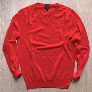 J.Crew Merino Wool V-Neck Sweater - Coral